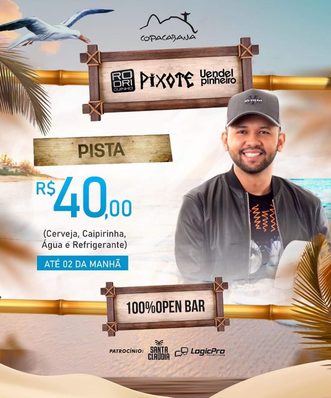 Copacabana Chopperia apresenta Grupo Pixote e Rodriguinho no dia 4 de Abril 