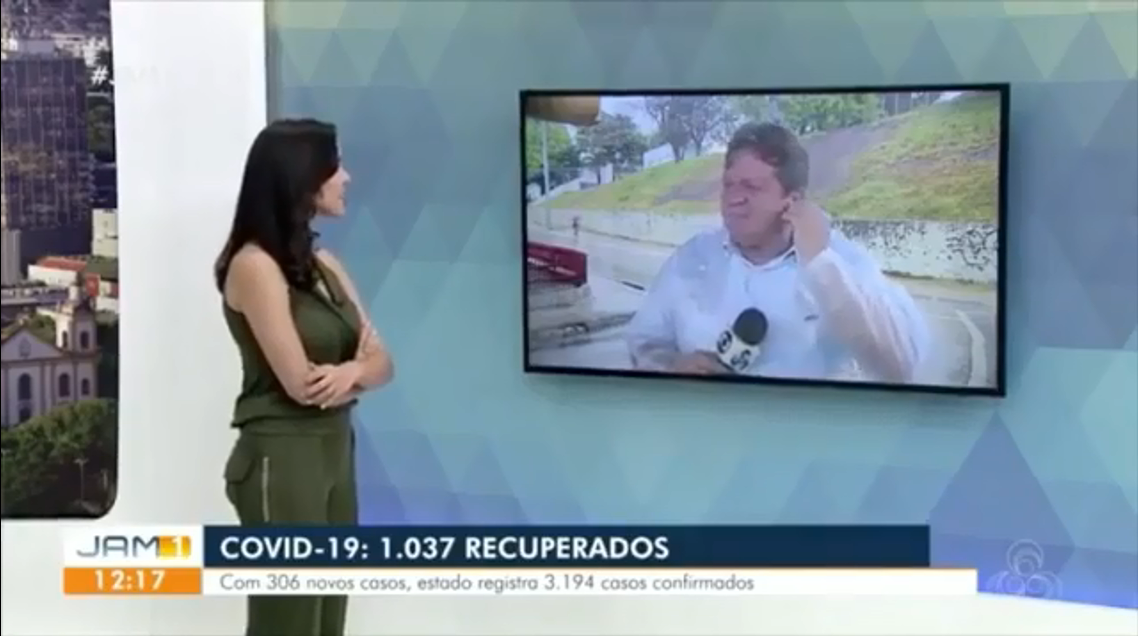 Repórter Paulo Paixão se emociona ao vivo ao anunciar 1.037 pacientes recuperados de coronavírus no Amazonas