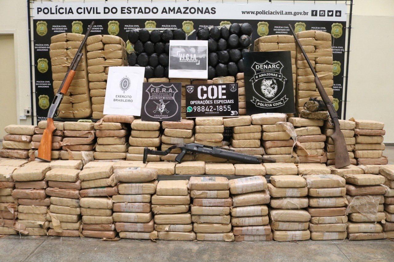 Em Maraã, polícia apreende meia tonelada de drogas avaliada em R$ 2,1 milhões