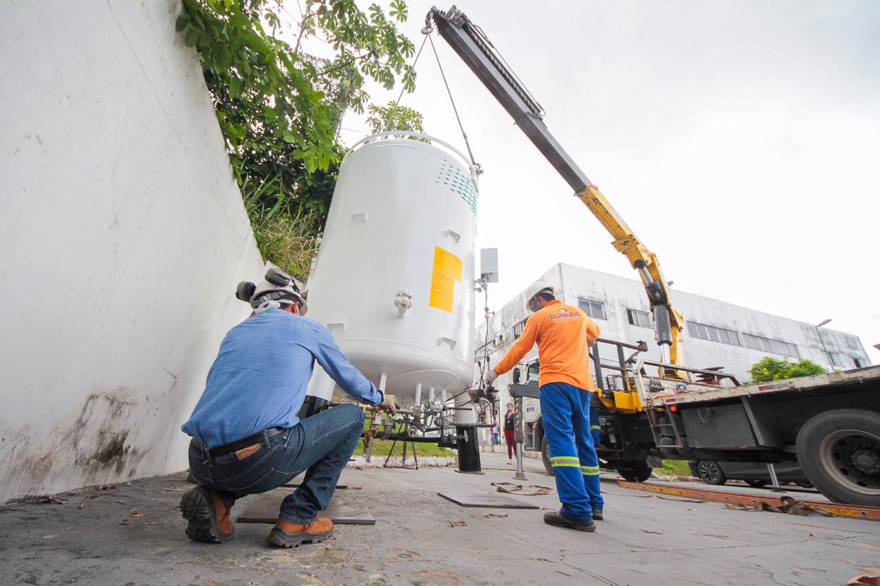 UPA José Rodrigues recebe tanque estacionário com capacidade para 870m³ de oxigênio