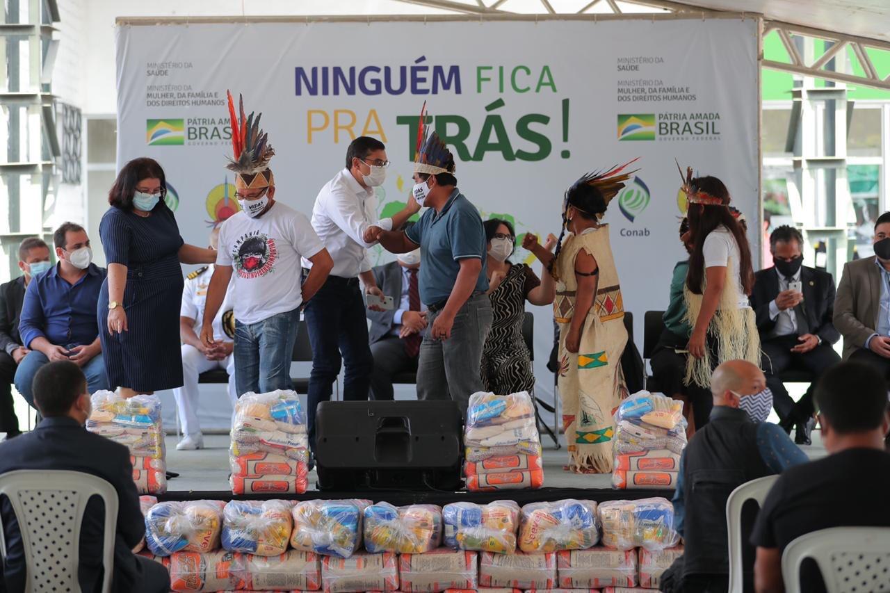 Wilson LimWilson Lima destaca parceria com Governo Federal durante entrega de cestas básicas para comunidades indígenasa destaca parceria com Governo Federal durante entrega de cestas básicas para comunidades indígenas