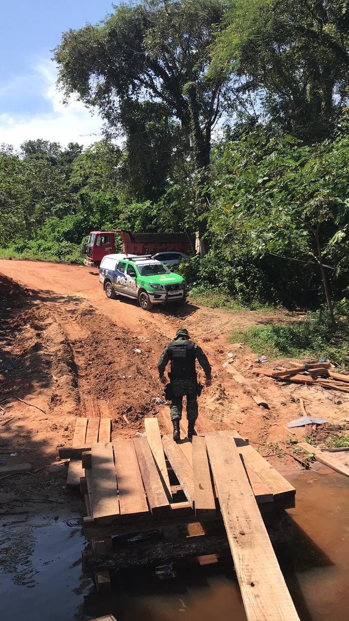 Batalhão Ambiental apreende 80 metros cúbicos de madeira ilegal