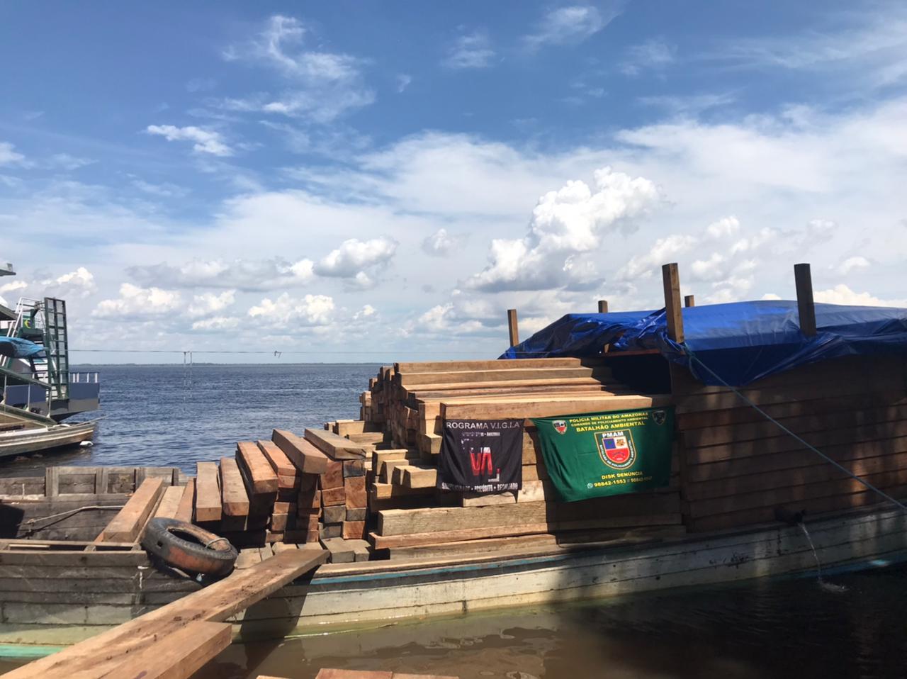 Batalhão Ambiental apreende 80 metros cúbicos de madeira ilegal