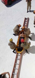 Corpo de Bombeiros realiza simulado no Bumbódromo para alinhar últimos detalhes para festival