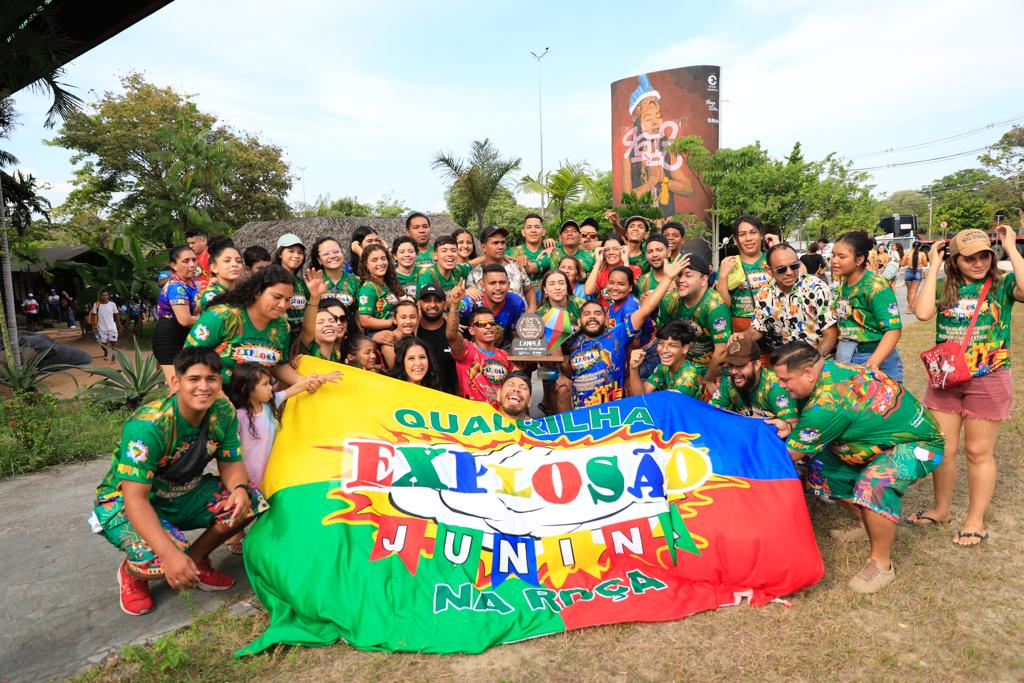 Grupos campeões das danças folclóricas comemoram o título da Categoria Ouro do 65º Festival Folclórico do Amazonas   