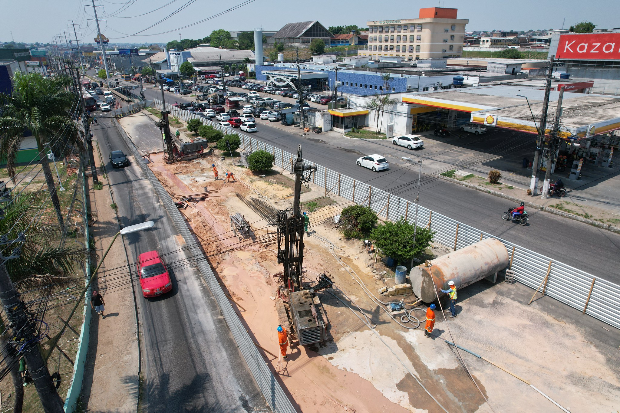 Complexo viário Rei Pelé ganha forma com 54 estacas perfuradas e concretadas na zona Leste