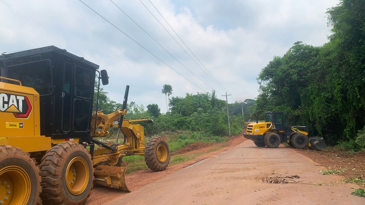 Governo do Amazonas inicia pavimentação dos ramais do Acajatuba e Terra Preta, em Manacapuru
