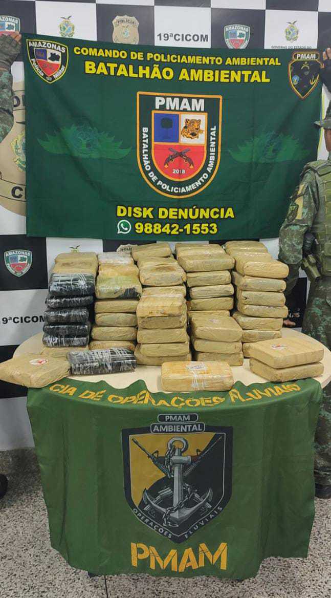 PMAM apreende mais de 21 toneladas de entorpecentes em 2023