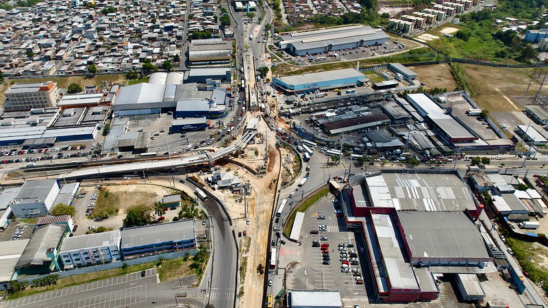 Prefeitura avança nas obras do viaduto Rei Pelé e chega a 70% de execução