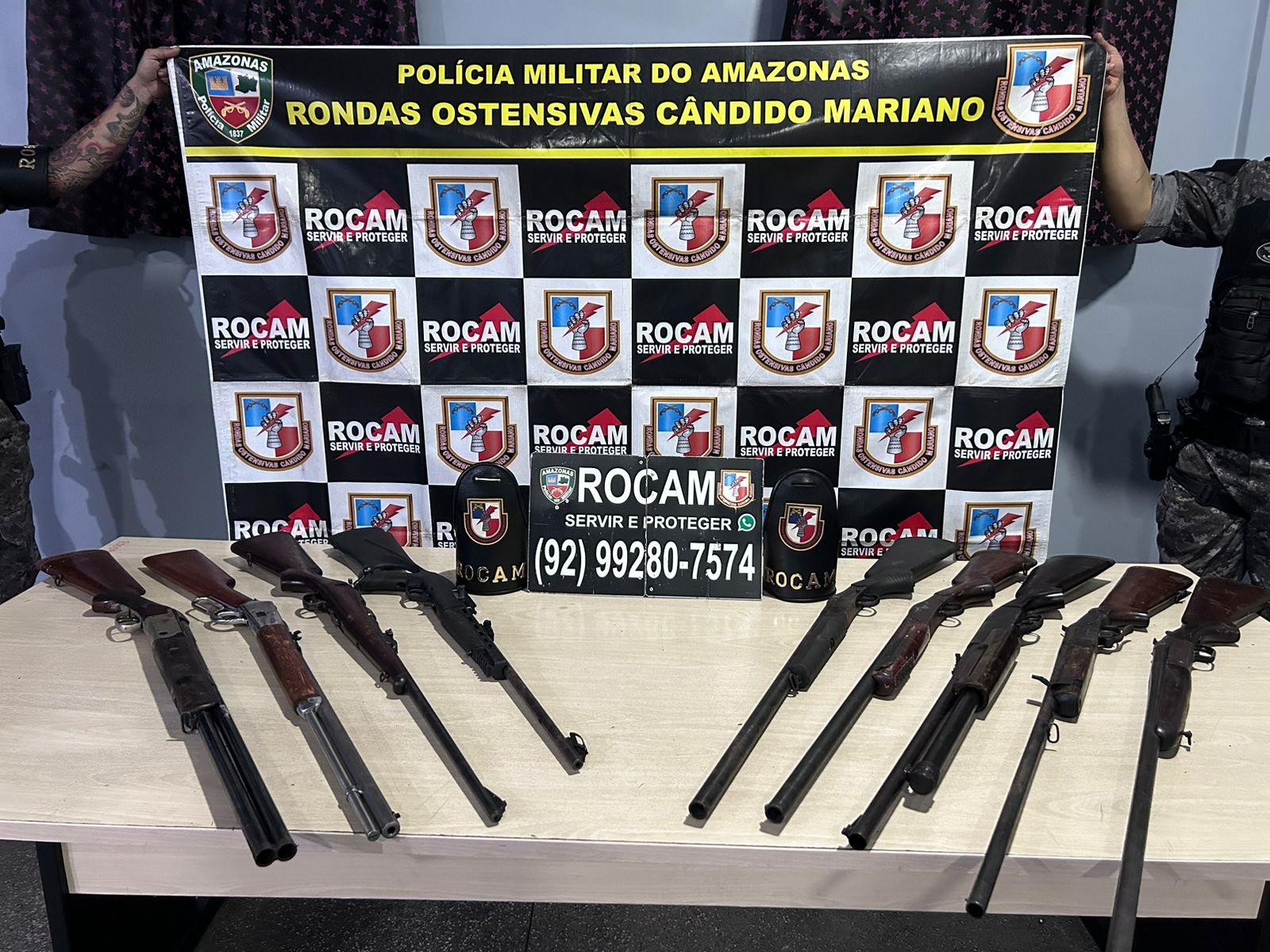 PMAM registra aumento de 13,69% na apreensão de armas e 153,28% de munições no primeiro semestre de 2024