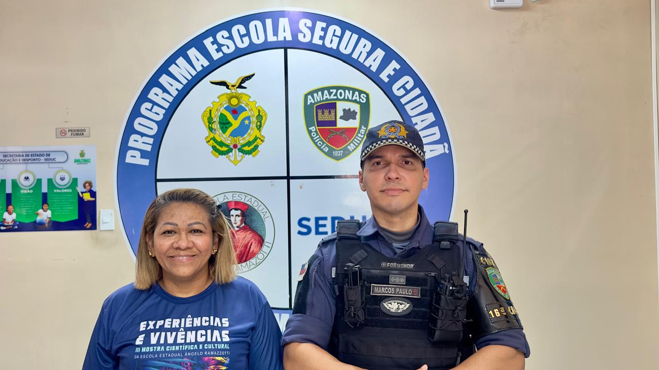 Polícia Militar do Amazonas leva segurança e disciplina à escolas da zona centro-sul de Manaus