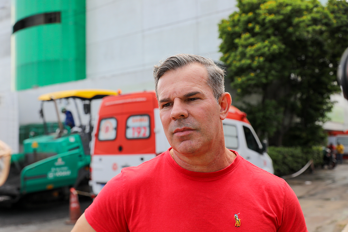 Obras de recapeamento asfáltico avançam na área externa do Complexo Hospitalar Sul
