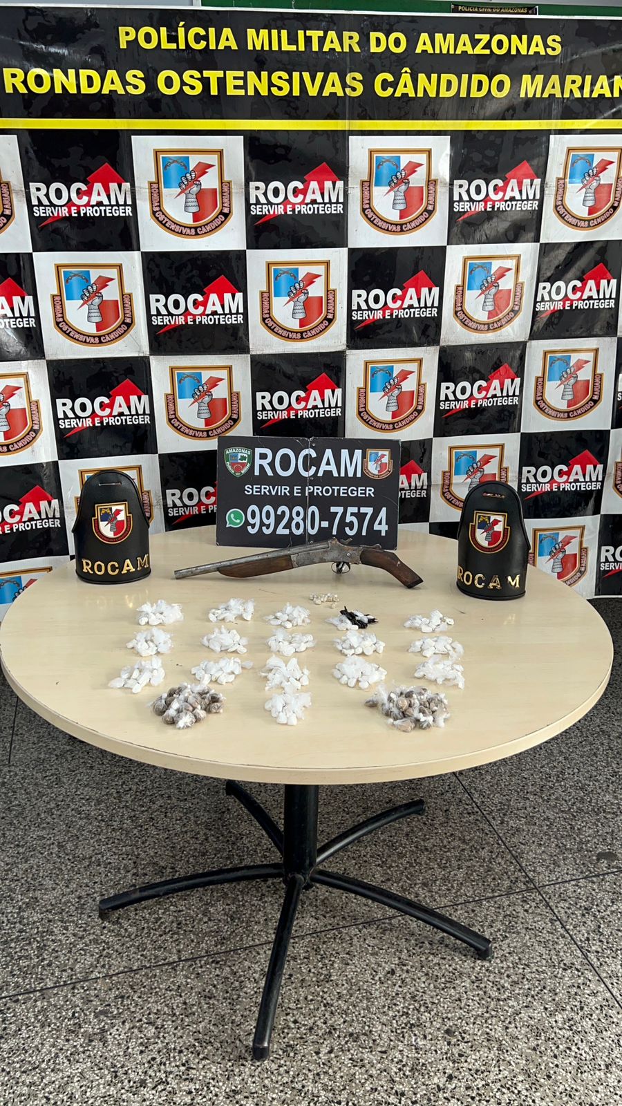 Em ações na capital e no interior, PMAM prende seis homens e apreende três armas de fogo e mais de 300 porções de drogas