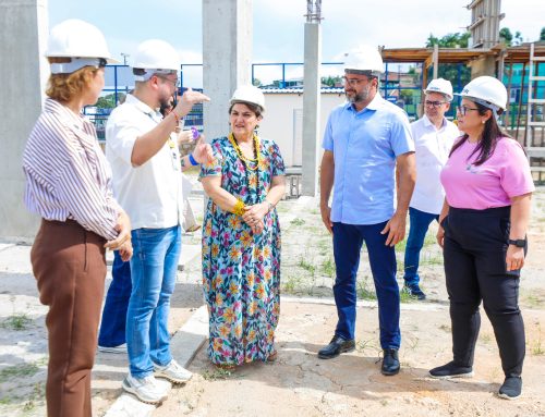 Governador Wilson Lima e ministra Márcia Lopes vistoriam obras da Casa da Mulher Brasileira